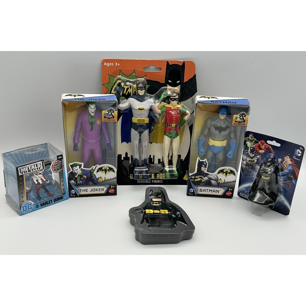 6pc DC Comics Batman Toy Lot Mattel Mechs Vs Mutants, NJ Croce, Jada, Lego
